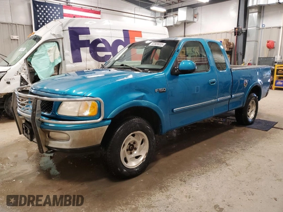 1997 Ford F-150 XL with VIN 1FTDX186XVKC03985, listed as a Copart auction lot 52808035 with 274,590 mi miles and Clean title. Bid and sale history available at DreamBid. Image 1.