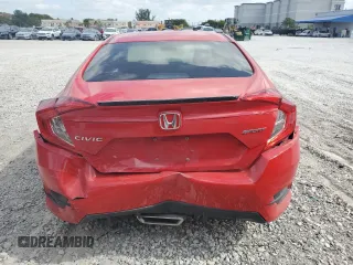 2020 Honda Civic Sedan Sport with VIN 2HGFC2F87LH537167, listed as a Copart auction lot 54429995 with 61,997 mi miles and Salvage Title. Bid and sale history available at carsss.com. Image 6.