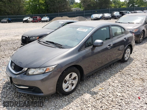 2013 Honda Civic LX z VIN 2HGFB2F51DH520293, wystawiony jako Copart lot #59308675 z przebiegiem 199 027 mil mil oraz Szkoda całkowita • Salvage title. Historia ofert i sprzedaży dostępna na DreamBid. Obrazek 1.