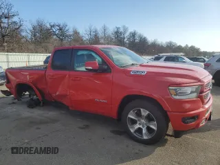 2020 Ram 1500 Laramie with VIN 1C6SRFDT9LN401373, listed as a Copart auction lot 88947705 with 52,161 mi miles and Salvage Title. Bid and sale history available at carsss.com. Image 4.