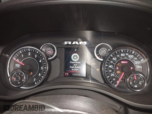 2025 Ram 1500 Big Horn with VIN 1C6SRFFPXSN551670, listed as a IAAI auction lot 42105142 with 10,855 mi miles and . Bid and sale history available at DreamBid. Image 7.