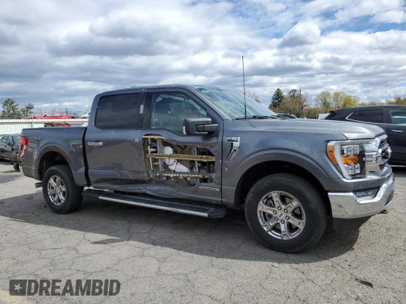 2023 Ford F-150 XL with VIN 1FTFW1ED3PFD31351, listed as a Copart auction lot 53432125 with 9,949 mi miles and Salvage Title. Bid and sale history available at carsss.com. Image 4.