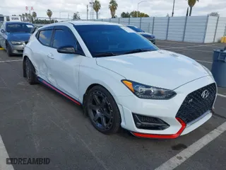 2019 Hyundai Veloster N with VIN KMHT36AH6KU001916, listed as a IAAI auction lot 41577775 with 77,471 mi miles. Bid and sale history available at carsss.com. Image 1.