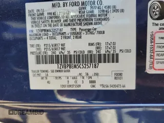 2012 Ford Mustang V6 with VIN 1ZVBP8EM5C5257187, listed as a Copart auction lot 48077825 with 122,794 mi miles and Salvage Title. Bid and sale history available at carsss.com. Image 12.