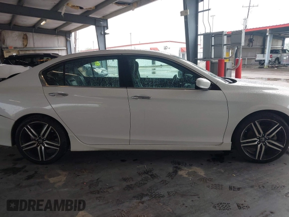 2017 Honda Accord Sport with VIN 1HGCR2F54HA136317, listed as a IAAI auction lot 42091828 with 146,628 mi miles and . Bid and sale history available at carsss.com. Image 13.