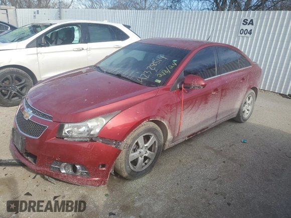 2013 Chevrolet Cruze 1LT with VIN 1G1PC5SB8D7255034, listed as a Copart auction lot 42328514 with 170,133 mi miles and Clean Title. Bid and sale history available at carsss.com. Image 1.