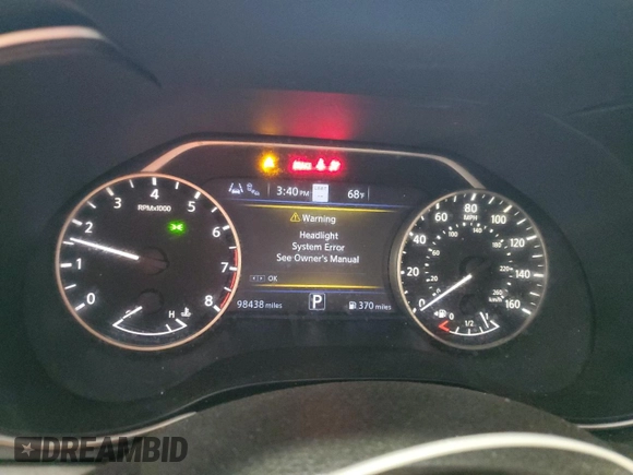 2020 Nissan Maxima SV z VIN 1N4AA6CVXLC369534, wystawiony jako Copart lot #55363295 z przebiegiem 98 438 mil mil oraz Szkoda całkowita • Salvage title. Historia ofert i sprzedaży dostępna na DreamBid. Obrazek 9.