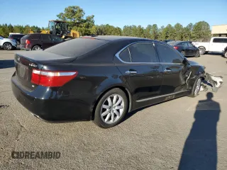 2009 Lexus LS 460 with VIN JTHCL46F095004555, listed as a Copart auction lot 46219955 with 180,794 mi miles and Salvage title. Bid and sale history available at DreamBid. Image 3.