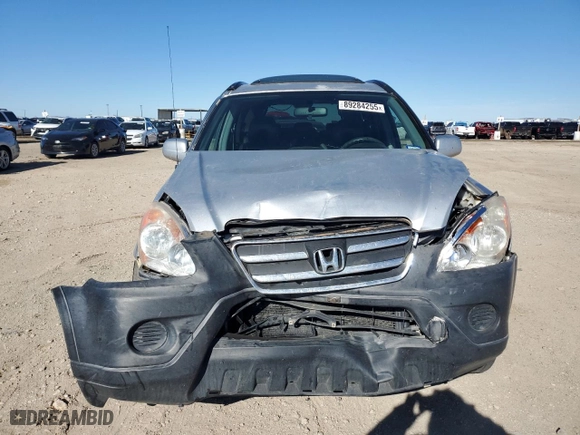 2006 Honda CR-V EX with VIN JHLRD788X6C059744, listed as a Copart auction lot 89284255 with 145,636 mi miles and Salvage Title. Bid and sale history available at carsss.com. Image 5.