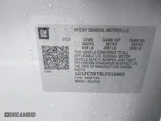 2020 Chevrolet Malibu LS with VIN 1G1ZC5ST8LF015665, listed as a IAAI auction lot 41133020 with 87,738 mi miles. Bid and sale history available at carsss.com. Image 9.
