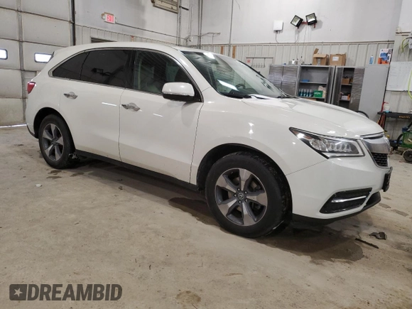 2016 Acura MDX with VIN 5FRYD4H29GB052581, listed as a Copart auction lot 45770155 with 179,244 mi miles and Salvage Title. Bid and sale history available at carsss.com. Image 4.