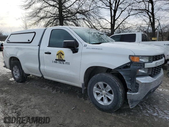 2020 Chevrolet Silverado 1500 Work Truck with VIN 3GCNWAEF7LG281916, listed as a Copart auction lot 44755725 with 128,304 mi miles and Salvage Title. Bid and sale history available at DreamBid. Image 4.