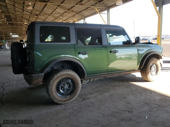 2023 Ford Bronco with VIN 1FMEE5BP6PLB31775, listed as a Copart auction lot 78737954 with 12,827 mi miles and Salvage Title. Bid and sale history available at carsss.com. Image 3.