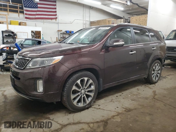 2014 Kia Sorento SX Limited with VIN 5XYKW4A75EG485912, listed as a Copart auction lot 43151875 with 63,054 mi miles and Salvage Title. Bid and sale history available at carsss.com. Image 1.
