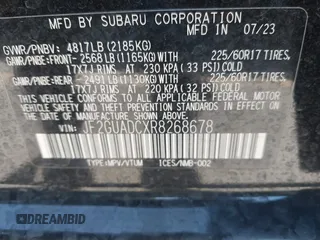 2024 Subaru Crosstrek Premium с VIN JF2GUADCXR8268678, выставлен на аукционе IAAI как лот 40416891 с пробегом 15 532 миль миль и . История ставок и продаж доступна на DreamBid. Изображение 9.