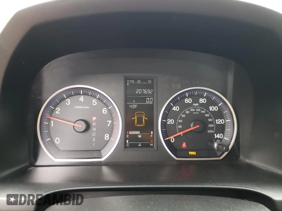 2007 Honda CR-V EX-L with VIN JHLRE48787C064509, listed as a Copart auction lot 51769965 with 207,692 mi miles and Salvage Title. Bid and sale history available at carsss.com. Image 9.