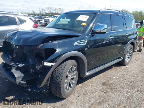 2018 Nissan Armada SL with VIN JN8AY2NC3JX501702, listed as a IAAI auction lot 41972908 with 120,157 mi miles and . Bid and sale history available at DreamBid. Image 18.