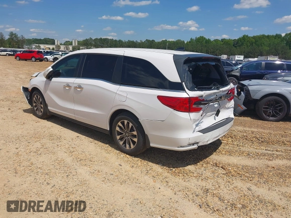 2024 Honda Odyssey EX-L with VIN 5FNRL6H6XRB070789, listed as a IAAI auction lot 41333384 with 6,553 mi miles and . Bid and sale history available at DreamBid. Image 3.