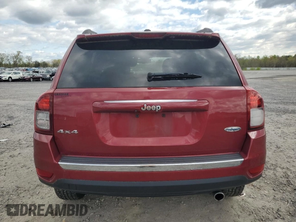 2017 Jeep Compass High Altitude with VIN 1C4NJDEBXHD128299, listed as a Copart auction lot 52846095 with 64,395 mi miles and Salvage Title. Bid and sale history available at DreamBid. Image 6.