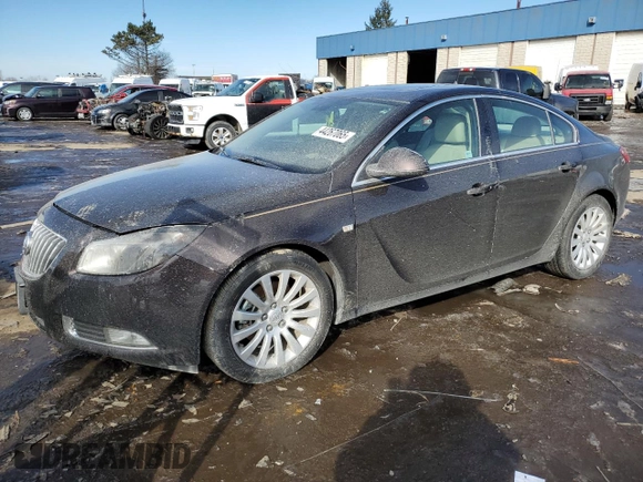 2011 Buick Regal CXL Turbo TO3 with VIN W04GX5GV1B1129123, listed as a Copart auction lot 44267065 with Not provided miles and Salvage title. Bid and sale history available at DreamBid. Image 1.