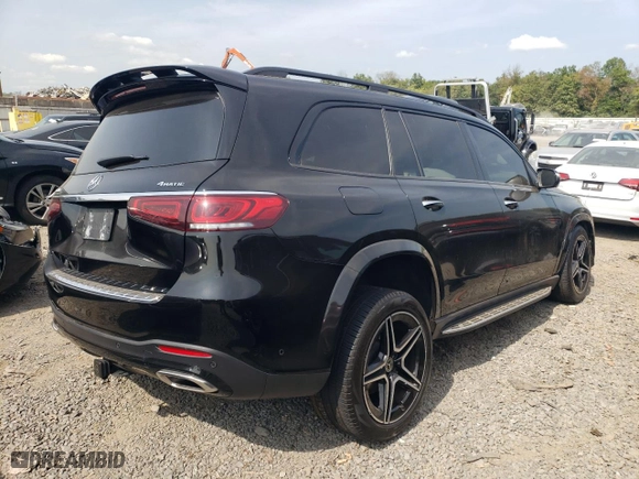 2021 Mercedes-Benz GLS with VIN 4JGFF8GE7MA407690, listed as a Copart auction lot 70605894 with 47,307 mi miles and Salvage Title. Bid and sale history available at carsss.com. Image 3.