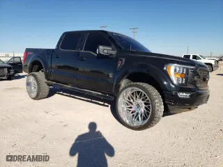 2022 Ford F-150 XL with VIN 1FTFW1E52NFA81140, listed as a Copart auction lot 46375235 with 17,170 mi miles and Salvage Title. Bid and sale history available at carsss.com. Image 4.
