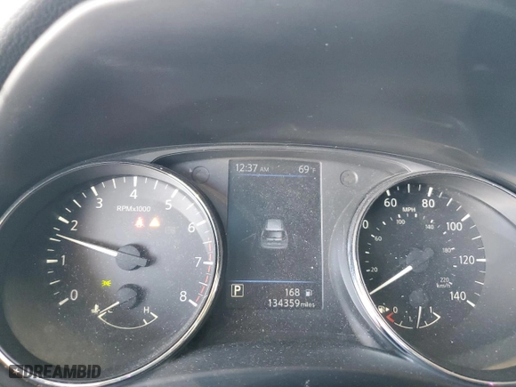2020 Nissan Rogue SL with VIN 5N1AT2MT5LC805616, listed as a Copart auction lot 46146155 with 134,359 mi miles and Salvage Title. Bid and sale history available at carsss.com. Image 9.