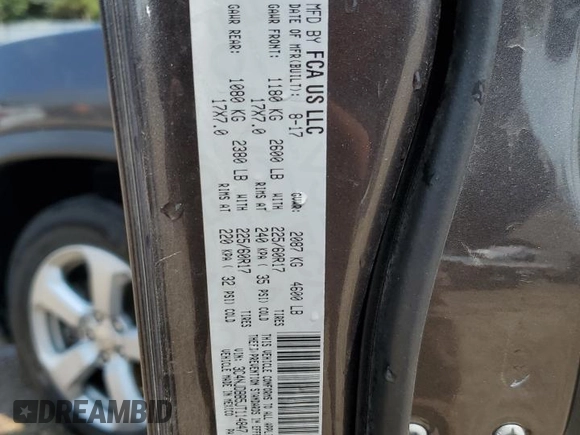 2018 Jeep Compass Altitude с VIN 3C4NJDBB5JT114847, выставлен на аукционе Copart как лот 59864675 с пробегом 123 036 миль миль и Списание • Salvage title. История ставок и продаж доступна на DreamBid. Изображение 12.