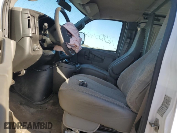 2017 GMC Savana Cargo Van with VIN 1GTW7AFF3H1283443, listed as a Copart auction lot 76505454 with 0 mi miles and Salvage Title. Bid and sale history available at carsss.com. Image 7.
