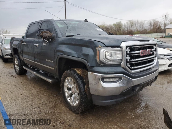 2017 GMC Sierra 1500 SLT with VIN 3GTP1NEC6HG213554, listed as a Copart auction lot 52436745 with 104,023 mi miles and Salvage title. Bid and sale history available at DreamBid. Image 4.