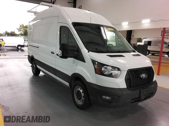 2023 Ford Transit Cargo with VIN 1FTBR1X80PKC09365, listed as a IAAI auction lot 42775099 with 4,391 mi miles and . Bid and sale history available at DreamBid. Image 1.