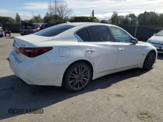 2018 Infiniti Q50 Red Sport 400 with VIN JN1FV7AP3JM640099, listed as a Copart auction lot 50307165 with 52,225 mi miles and Clean Title. Bid and sale history available at DreamBid. Image 3.