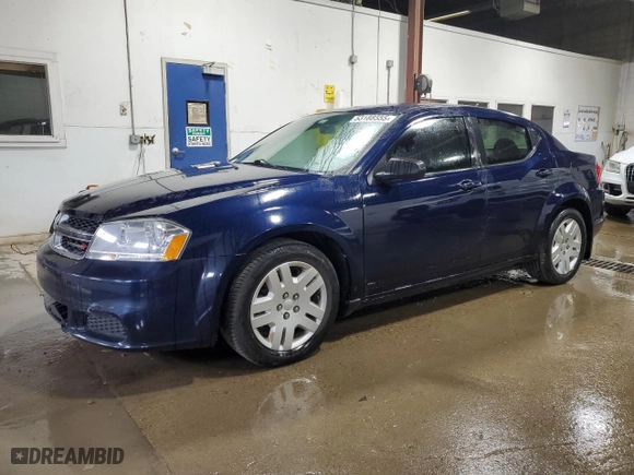 2013 Dodge Avenger SE with VIN 1C3CDZAB4DN741822, listed as a Copart auction lot 53188555 with 99,896 mi miles and Salvage Title. Bid and sale history available at carsss.com. Image 1.