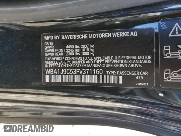 2015 BMW 2 Series M235i xDrive with VIN WBA1J9C53FV371160, listed as a Copart auction lot 77395844 with 148,064 mi miles and Clean Title. Bid and sale history available at carsss.com. Image 13.