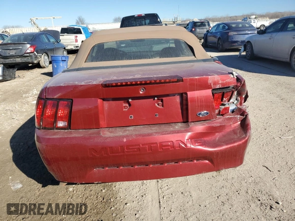 2004 Ford Mustang Deluxe with VIN 1FAFP44684F168134, listed as a Copart auction lot 46898385 with 124,391 mi miles and Salvage Title. Bid and sale history available at carsss.com. Image 6.