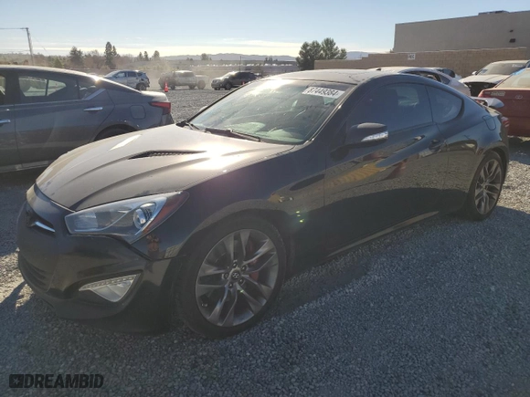 2016 Hyundai Genesis Coupe 3.8L Ultimate with VIN KMHHU6KJXGU136909, listed as a Copart auction lot 87449384 with 169,586 mi miles and Salvage Title. Bid and sale history available at carsss.com. Image 1.