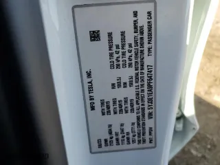 2023 Tesla Model 3 with VIN 5YJ3E1EA9PF647417, listed as a Copart auction lot 46518495 with 12,478 mi miles and Salvage Title. Bid and sale history available at carsss.com. Image 12.