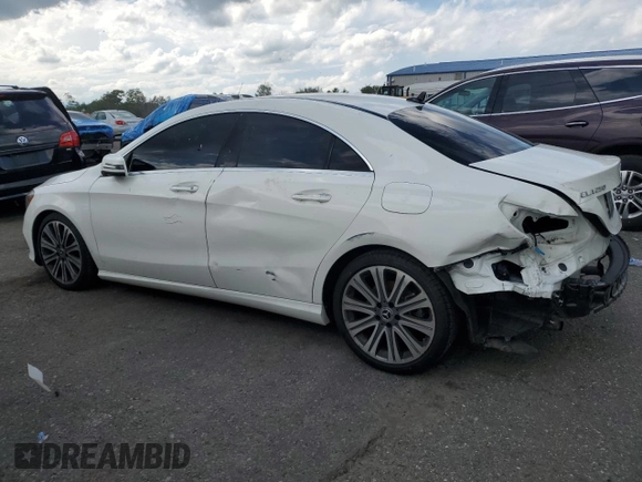 2018 Mercedes-Benz CLA with VIN WDDSJ4GB5JN668648, listed as a Copart auction lot 62578783 with 51,573 mi miles. Bid and sale history available at carsss.com. Image 2.