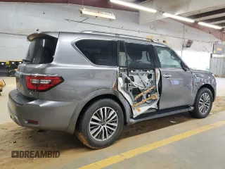 2022 Nissan Armada SL with VIN JN8AY2BD0N9676139, listed as a Copart auction lot 88041085 with 19,447 mi miles and Salvage Title. Bid and sale history available at carsss.com. Image 3.