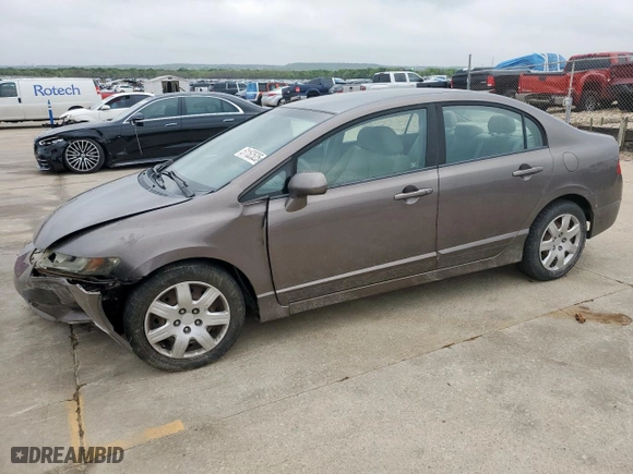 2010 Honda Civic Sdn LX with VIN 19XFA1F57AE018570, listed as a Copart auction lot 51152525 with 150,821 mi miles and Salvage Title. Bid and sale history available at carsss.com. Image 1.