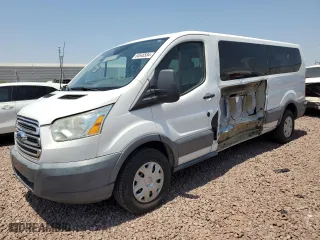 2015 Ford Transit Wagon XL with VIN 1FBZX2ZM7FKA38959, listed as a Copart auction lot 64646584 with 124,714 mi miles and Salvage Title. Bid and sale history available at carsss.com. Image 1.