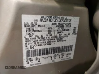 2002 Mazda Tribute LX with VIN 4F2CU08172KM40111, listed as a Copart auction lot 47141754 with 131,324 mi miles and Non Repairable. Bid and sale history available at carsss.com. Image 13.