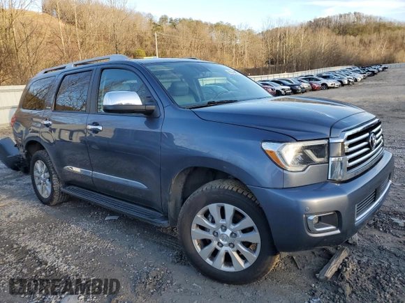 2019 Toyota Sequoia Platinum with VIN 5TDDY5G14KS171243, listed as a Copart auction lot 86040924 with 58,947 mi miles and Salvage Title. Bid and sale history available at carsss.com. Image 4.