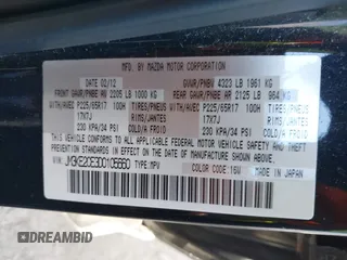 2013 Mazda CX-5 Touring with VIN JM3KE2CE3D0105660, listed as a IAAI auction lot 41876399 with 156,618 mi miles. Bid and sale history available at carsss.com. Image 9.