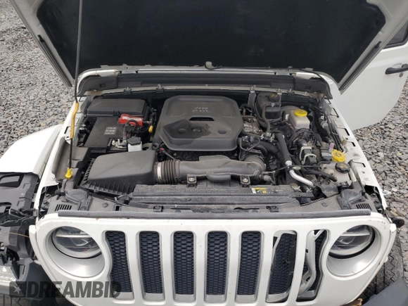 2020 Jeep Wrangler Unlimited Sahara with VIN 1C4HJXENXLW224455, listed as a Copart auction lot 58184255 with 42,885 mi miles and Salvage title. Bid and sale history available at DreamBid. Image 12.