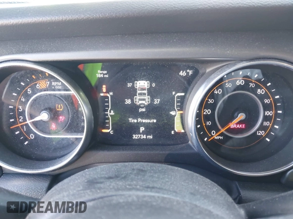2023 Jeep Wrangler Sport S with VIN 1C4HJXDN0PW695795, listed as a IAAI auction lot 41974691 with 32,734 mi miles and . Bid and sale history available at DreamBid. Image 7.