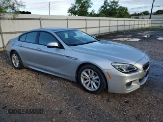 2016 BMW 6 Series 640i with VIN WBA6D0C53GD927810, listed as a Copart auction lot 63524364 with 53,118 mi miles and Salvage Title. Bid and sale history available at carsss.com. Image 4.