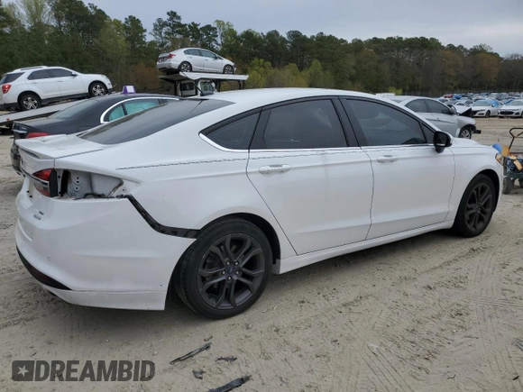 2018 Ford Fusion SE with VIN 3FA6P0HD9JR284796, listed as a Copart auction lot 52627275 with 87,438 mi miles and Salvage Title. Bid and sale history available at DreamBid. Image 3.