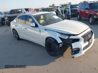 2015 Infiniti Q50 Premium with VIN JN1BV7AP1FM336842, listed as a IAAI auction lot 40893482 with 96,634 mi miles. Bid and sale history available at carsss.com. Image 1.