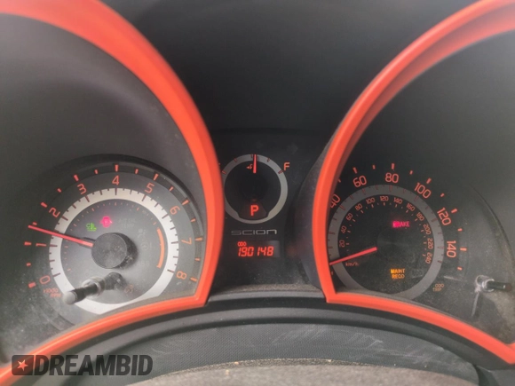 2015 Scion tC with VIN JTKJF5C77FJ008164, listed as a Copart auction lot 51123945 with 190,148 mi miles and Salvage Title. Bid and sale history available at carsss.com. Image 9.